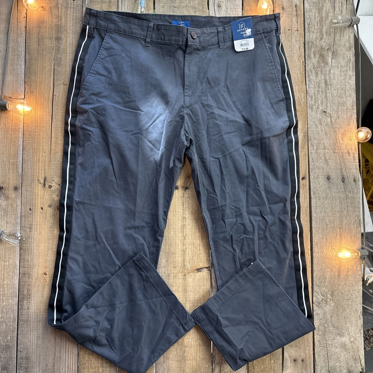 George Brand Stretch Grey Pants Mens Size 38x30