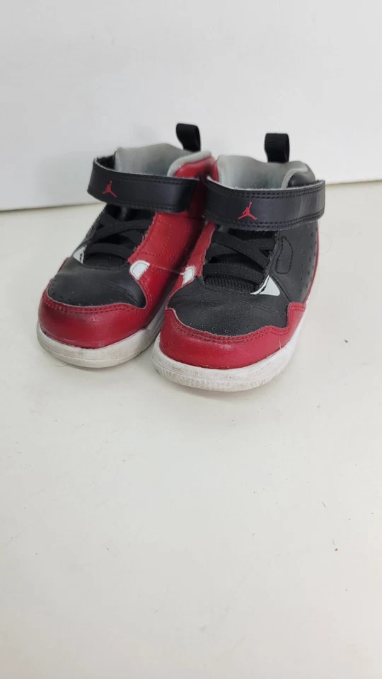 Jordan shoes 7c bred Flight Tradition BT Black Red Infant boys Girls - Image 2 of 4