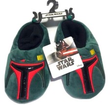 NWT Star Wars Disney Green Slippers Bobba Fett KIDS Size Medium 7-8