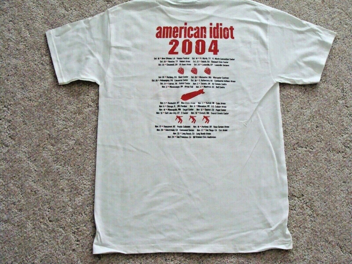 Green Day American Idiot 2004 Tour T-shirt S, M, L, XL New