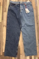 BDG Urban Outfitters Jeans 32W 30 Leg Blue Two Tone Pax High Waist Straight Leg