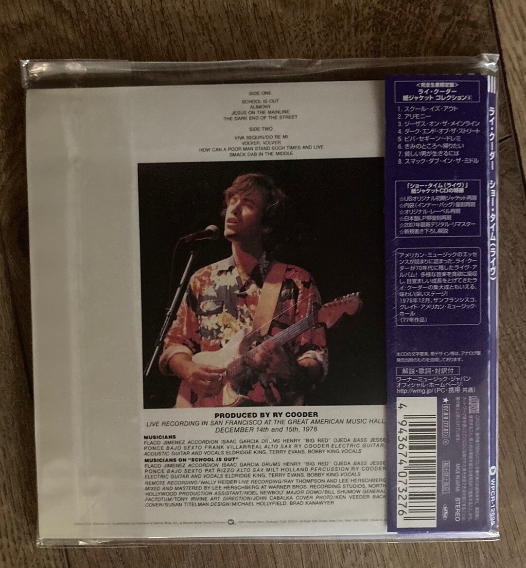 5 CD set Ry Cooder Mini LP CD with paper sleeve 1970's Japan