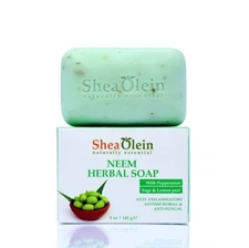 Shea Olein Neem Herbal Soap with Peppermint, Sage & Lemon Peel, 6-pack