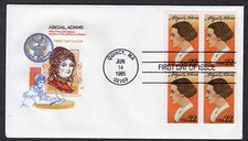 1985 Abigail Adams (Scott 2146) Blk/4 - Farnam FDC NP931