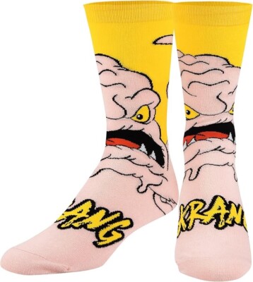 ODD SOX Men's Crew Socks Krang TMNT Size Large 8-12 NEW