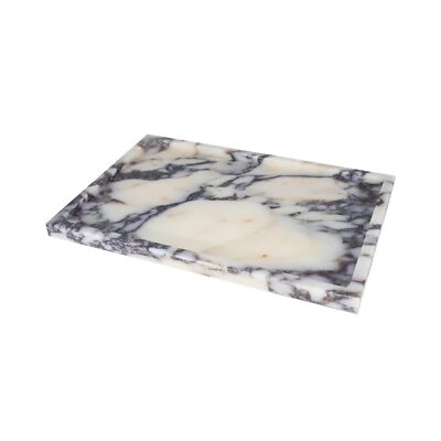 Real Luxurious Natural Marble Vanity Tray Genuine Marble/Stone Storage Tray f...