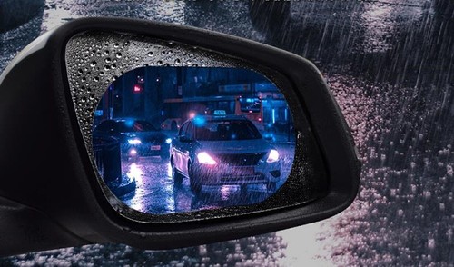 New Rear View Mirror Film Rainproof Anti-Fog Hydrophobic Protective Sticker 2PCS - Picture 6 of 6
