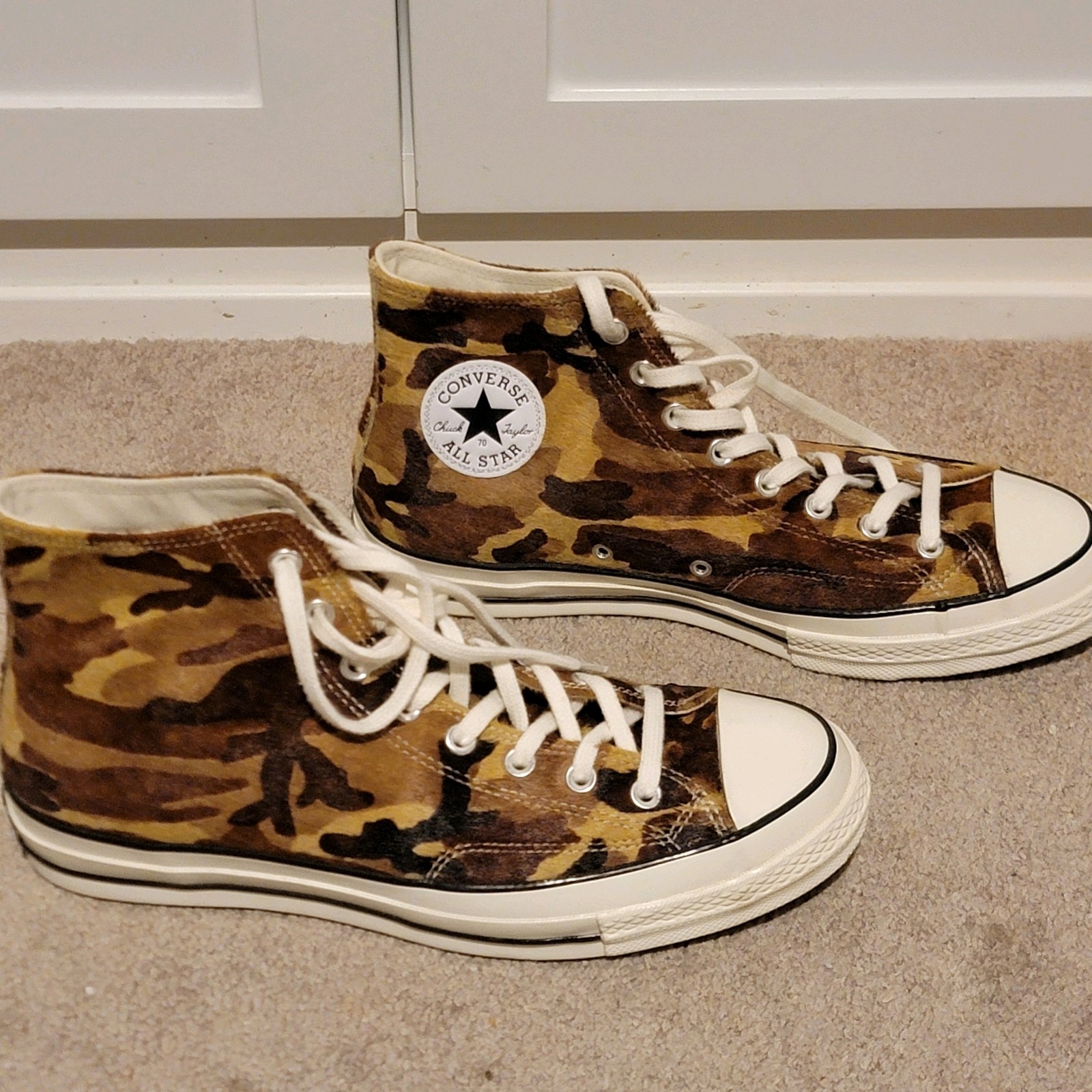 Converse Chuck Taylor High Top Camel Hair Camo Sneakers Mens 10