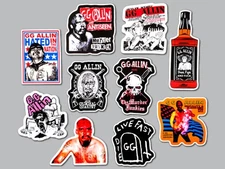 GG Allin Vinyl Sticker Lot (10 Stickers) punk hardcore crust mentors dwarves oi!