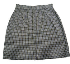 Vtg 90s La Belle Plaid Skirt Women's Jrs 11 Slit Lined 20"L USA