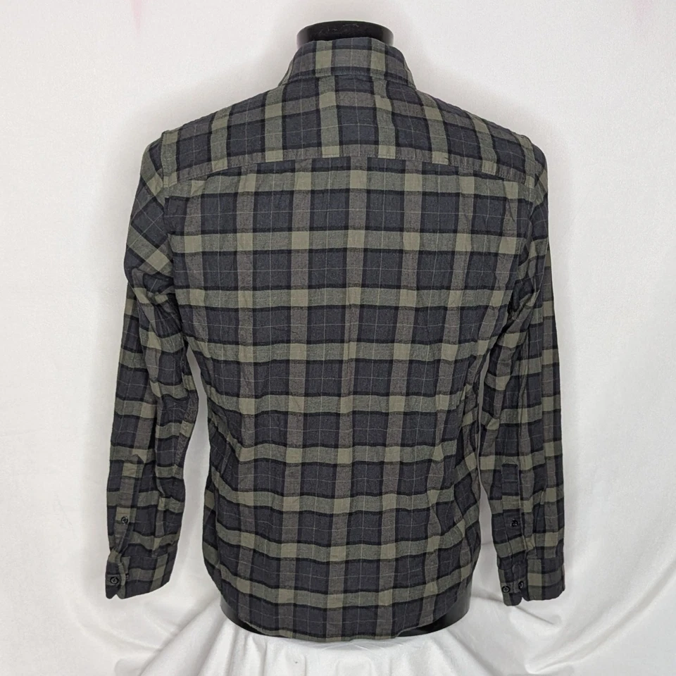 Apt. Camisa de franela manga larga 9 para hombre - Grande - Cuadros verdes - Excelente Foto 3 de 4