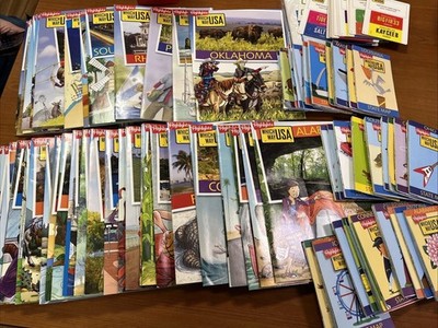 HIGHLIGHTS WHICH WAY USA Lot 44 State Books Maps Tags Homeschool Set Geography