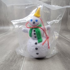 New Vintage Miniature Jack in the Box Snowman figure Christmas Ornament Sealed
