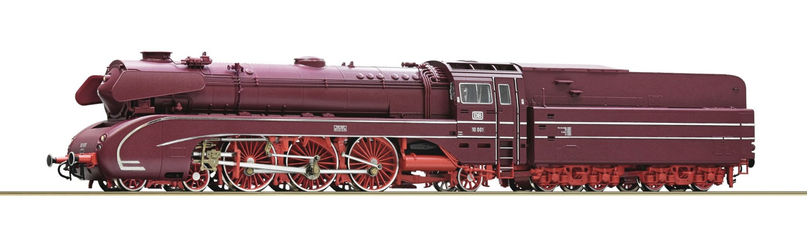 Roco H0DC 7110015 - Stromliniendampflok 10 001 DB (D) Ep3 rostrot Designstudie 1
