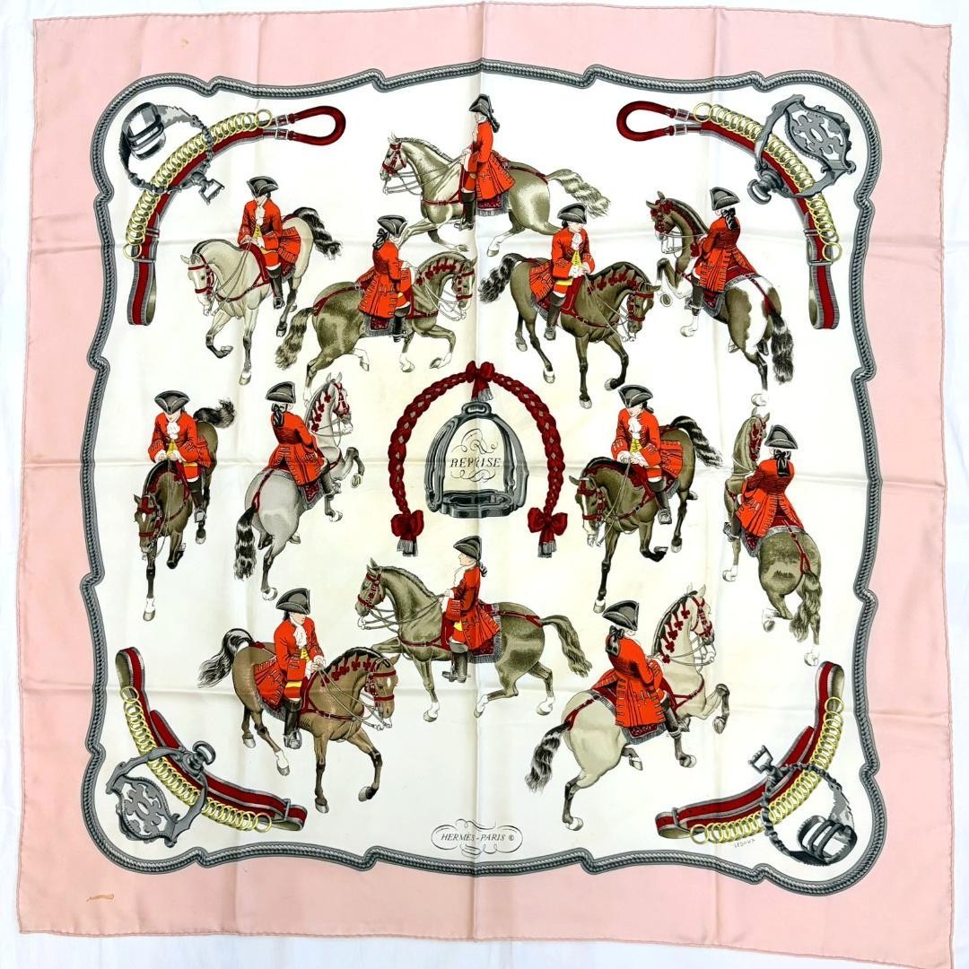 HERMES REPRISE Carre 90 Silk 100% Scarf Multicolor Authentic G05282721