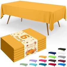 Disposable Table Cloth - 6 Pack, 54 x 108 54" x 108" - 6 Packs Mustard Yellow