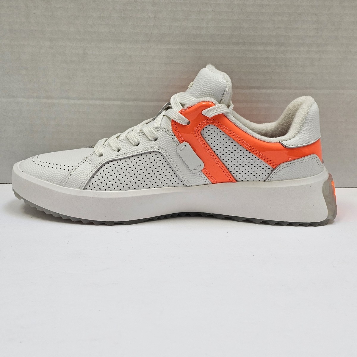 G/FORE Womens G.112 Waterproof Leather Street/Golf Shoe Wht/Orange