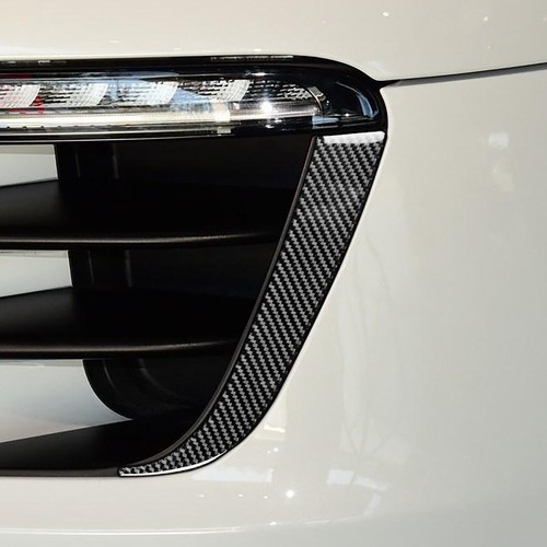 Real Carbon Fiber Exterior Front Headlight Cover Trim For Porsche Macan 2014-18 - Picture 10 of 13