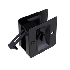 Pocket Door Privacy Lock for RV Interior Sliding Doors, Matte Black