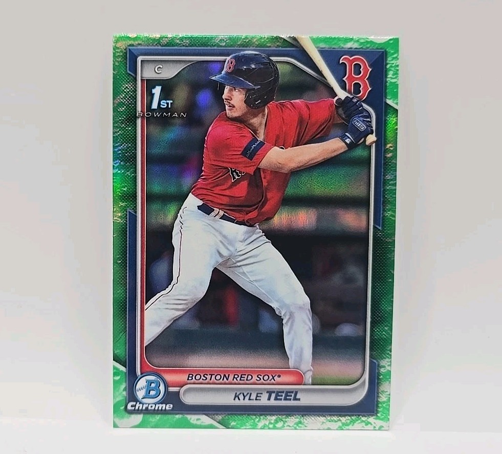 2024 Bowman Chrome KYLE TEEL - 1st Rookie Prospect Green Lunar Refractor #BCP-48