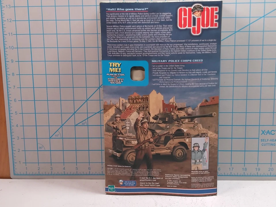 Figura parlante de policía militar GI Joe Segunda Guerra Mundial ETO (afroamericano) Hasbro 1999 Foto 2 de 4