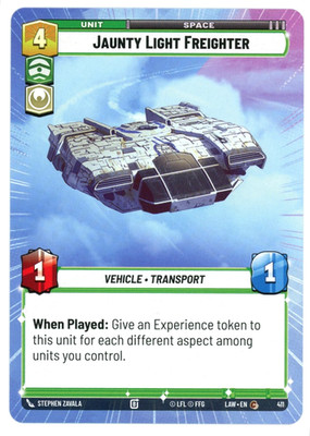 Jaunty Light Frieghter (Hyperspace) - 411 - A Lawless Time LAW - SWU - NM/M