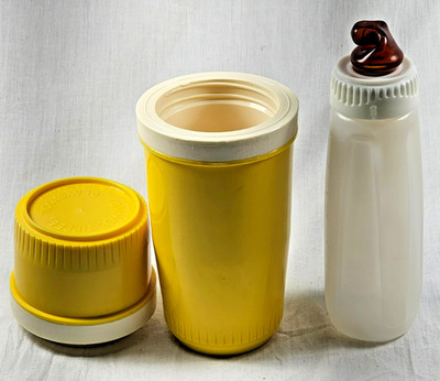 Playskool Tommee Tippee Vintage Babytainer Yellow Bottle Insulator