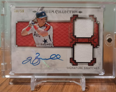 JEFF BAGWELL 2014 TOPPS MUSEUM COLLECTION DUAL JERSEY AUTO 38/50 AUTOGRAPH