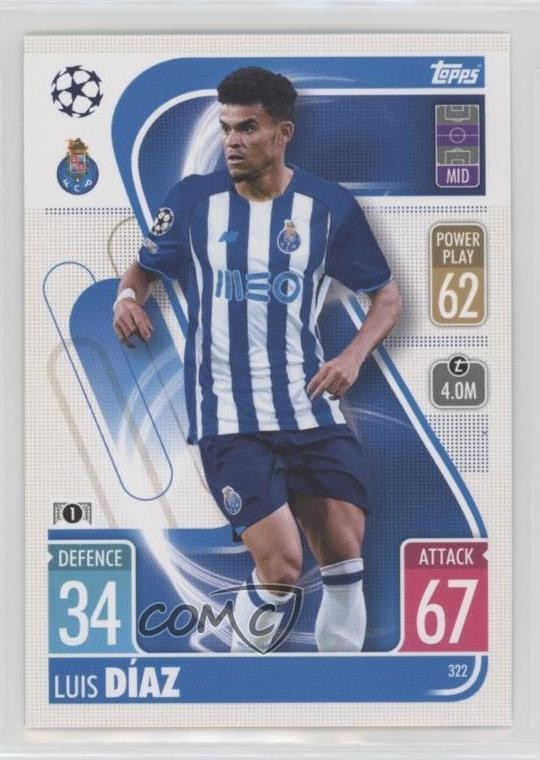 2021-22 Topps Match Attax UEFA Club Competitions Luis Diaz #322 td8