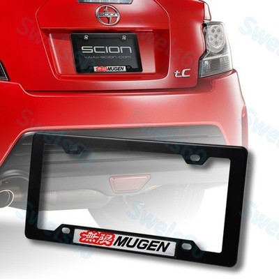 Mugen Car Trunk Emblem with ABS License Plate Tag Frame for Honda Civic Si 1PC