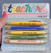 Teachers Quotes Multi Color Decorative Writing Pen Set Fun Club