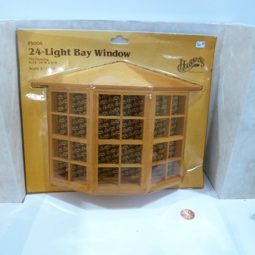 HOUSEWORKS DOLLHOUSE MINIATURE 24-LIGHT BAY WINDOW #5008