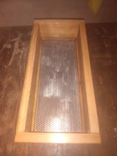 Rectangle Sifting Box 1/8" Stainless Steel Screen Hand Made Box 14 1/2" X 6 3/4"