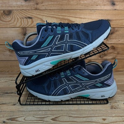 Asics Turnschuhe Damen Größe UK 7,5 Gel Venture 7 blau navy Walking Wanderschuhe*