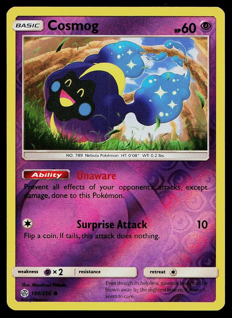 Pokemon Card Cosmic Eclipse Cosmog 100/236 Common Reverse Holo