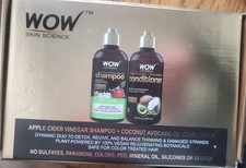 WOW Skin Science Apple Cider Vinegar Shampoo Coconut Conditioner Duo 16.9 oz.