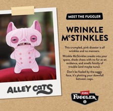 Fuggler Alley Cats “Wrinkle McStinkles” Pink Hairless Cat Sphinx 9” Plush Easter