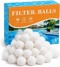 3lbs Pool Filter Balls for Sand Reusable Efficient Fiber Blue Media Equals 55lbs