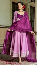 Indian Ethnic dress; Women Gotta Patti Anarkali Kurta with Trouser  Dupatta