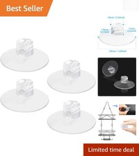 4-Pack Heavy-Duty Shower Caddy Suction Cups - Transparent Durable Solution