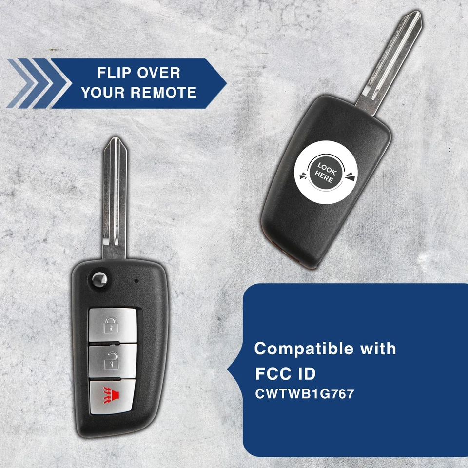 Key Fob Remote for 2014 2015 2016 2017 2018 2019 Nissan Rogue CWTWB1G767 Foto 4 de 4