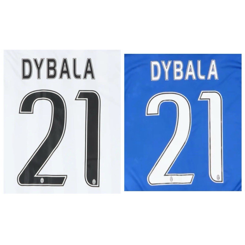 Juventus DYBALA #21 name print and number 2016/17 home or away