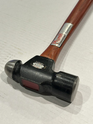 Vintage Plumb Machinist Ball Peen Hammer USA Original Wood Handle 32oz Beauty