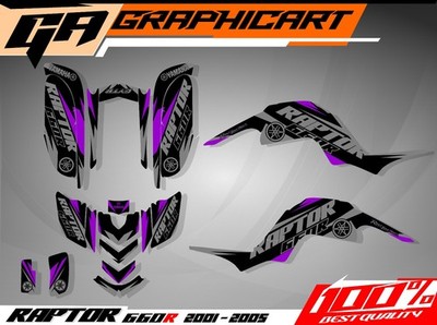 Yamaha Raptor 660 660R Full Graphics Decals Stickers Kit Atv