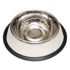 Hilo 57632 Silver Plain Stainless Steel Pet Dish Feeding Bowl 32 Oz. For Dogs