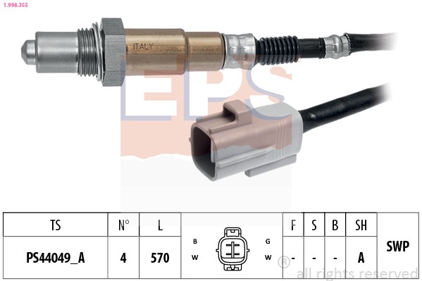 Lambda Sonde 1.998.355 Eps FüR Opel Nissan Suzuki-image