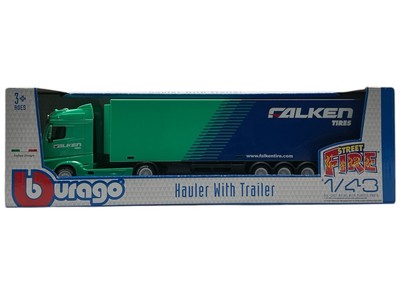 BURAGO 1:43  CAMION MERCEDES  BENZ ACTROS GIGASPACE FALKEN TIRES  18-31460
