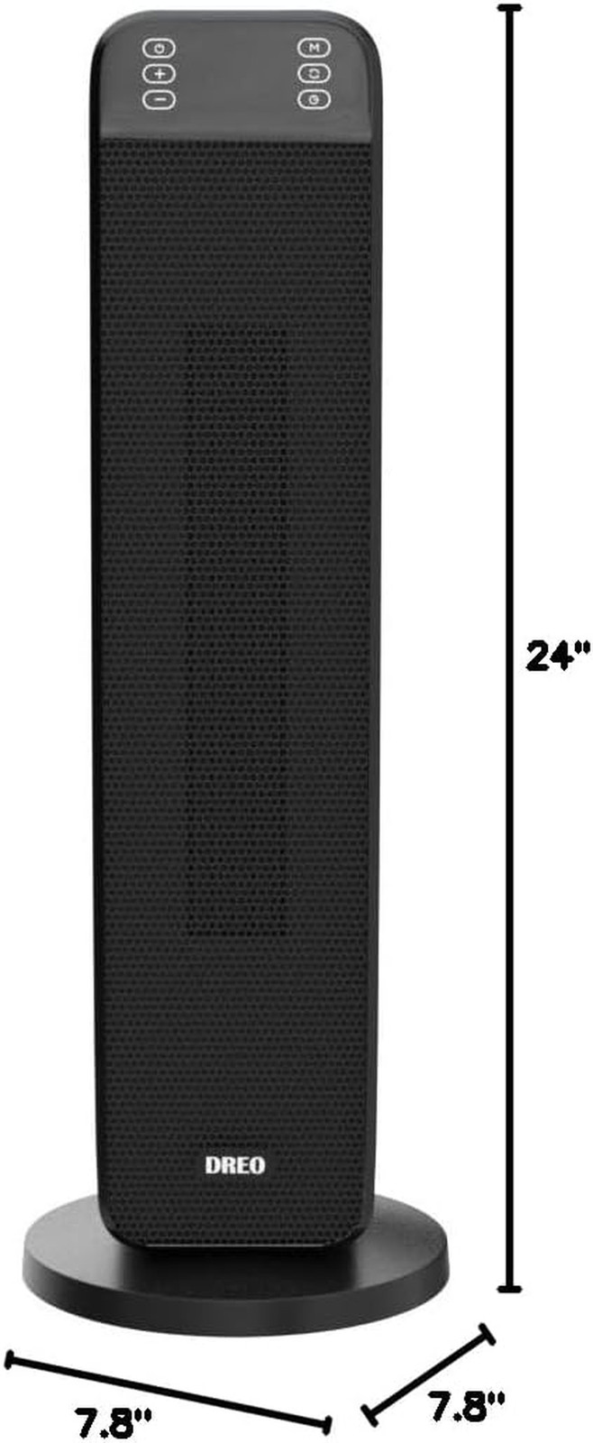 Dreo Portable Space Heater 25 Tower Heater with Remote and Thermostat 3 Modes