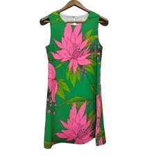 Julie Brown NYC Sleeveless Shift Dress Multi-color Women's 6 Key Hole