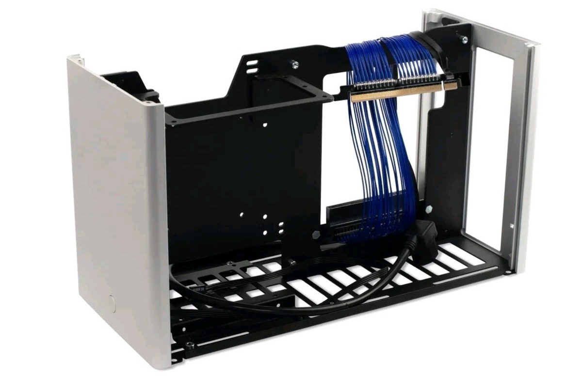 New Louqe Ghost S1 MK3 Limestone/Silver SFF/ITX PC Case + 2×TopHat